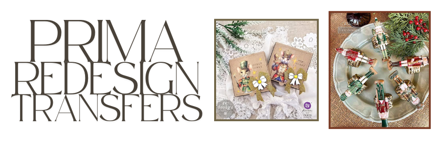 Christmas Decoration Using Prima Transfers & Moulds!